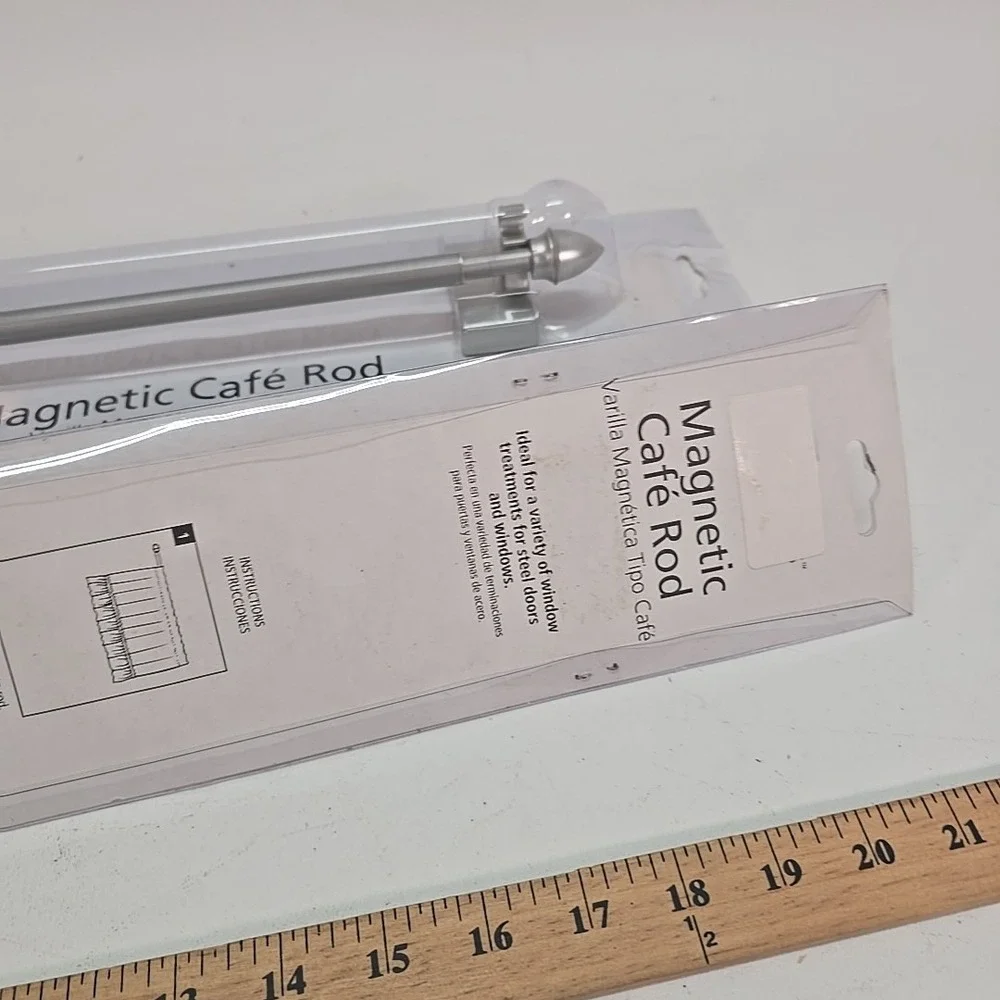 2 Magnetic Curtain Rods Adjustable 16